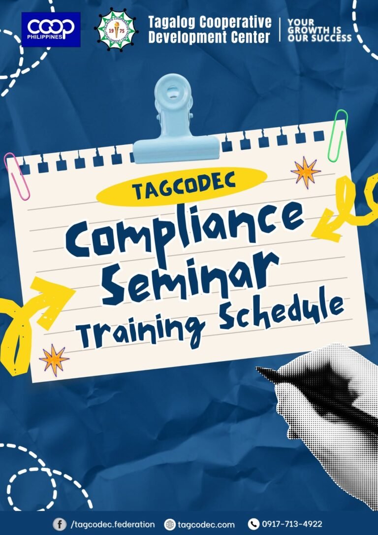 Read more about the article Stay compliant and strengthen your cooperative through TAGCODEC’s upcoming Compliance Seminars!